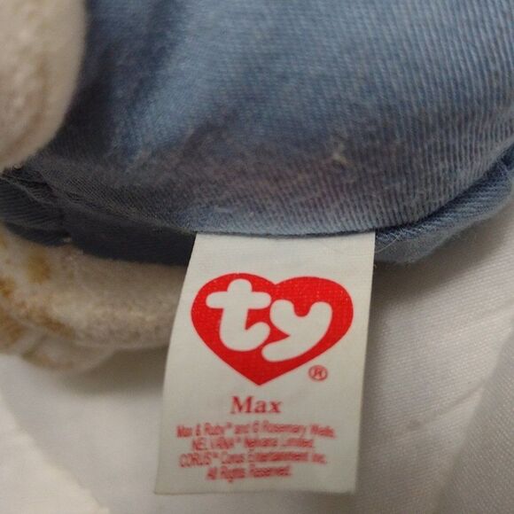 TY Beanie Baby MAX the Rabbit from Nickelodeon’s TV Show Max & Ruby 7" Tall 2011 - Picture 4 of 8